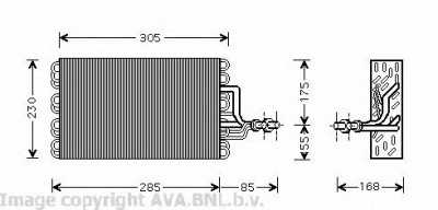 AVA QUALITY COOLING vwv077 -  Испаритель, кондиционер